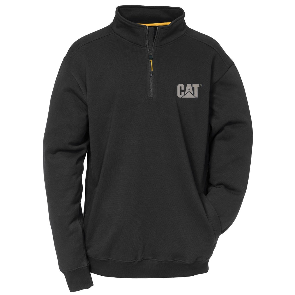 Caterpillar Canyon 1/4 Zip Sweatshirts Heren Zwart Belgie | VGPDR-7613