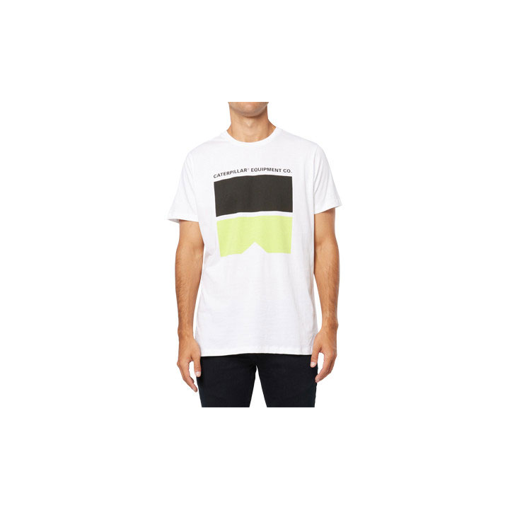 Caterpillar Connect Energy Blocks T-shirts Dames Wit Belgie | OULFH-9781