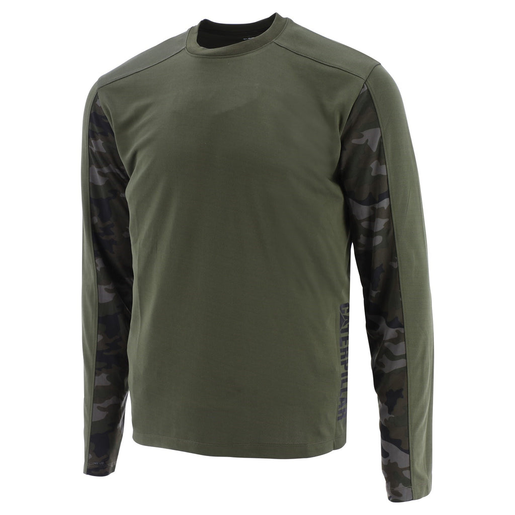 Caterpillar Coolmax Long Sleeve T-shirts Heren Camo Belgie | PCJGH-7530