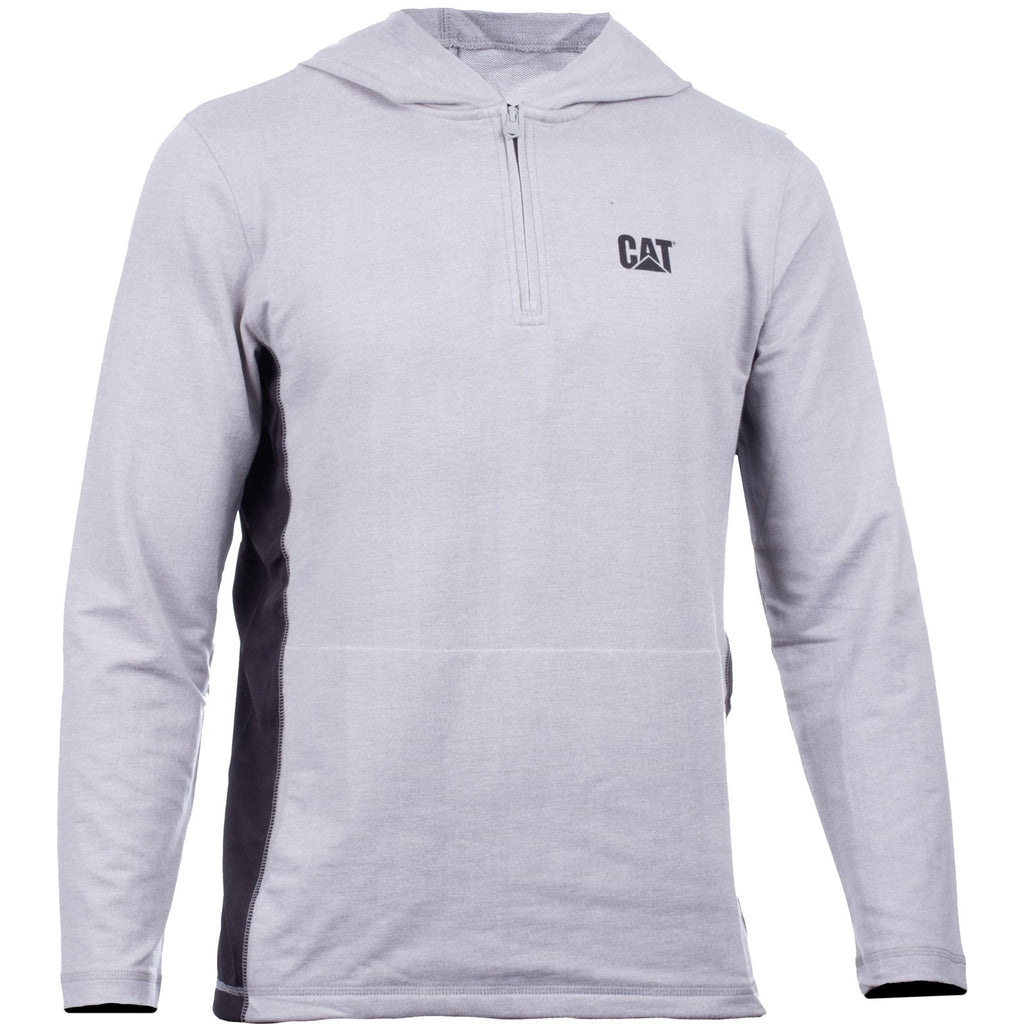 Caterpillar Coolmax Quarter Zip Hoodie Heather Sweatshirts Heren Grijs Belgie | LHURZ-6097