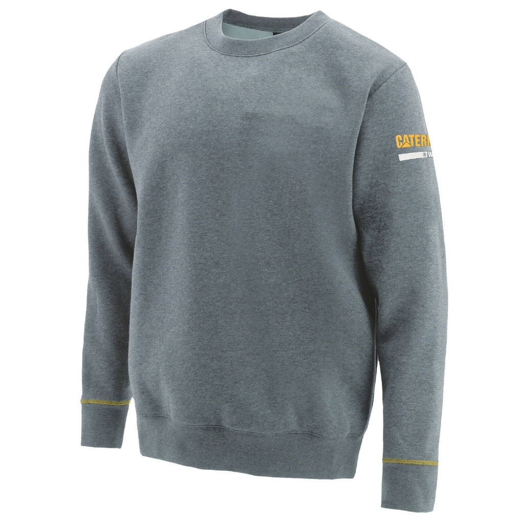 Caterpillar Essentials Crew Neck Trui Heather Sweatshirts Heren Grijs Belgie | RAYGP-0395