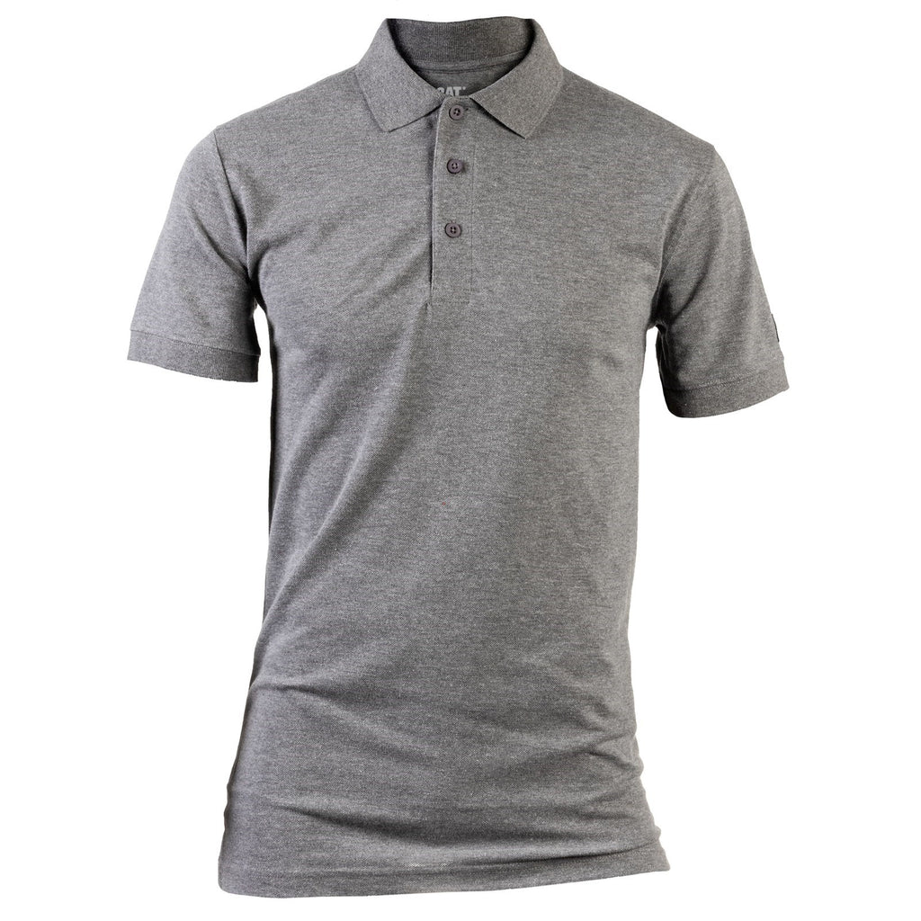 Caterpillar Essentials Heather Poloshirt Heren Donkergrijs Belgie | BJKWG-7451