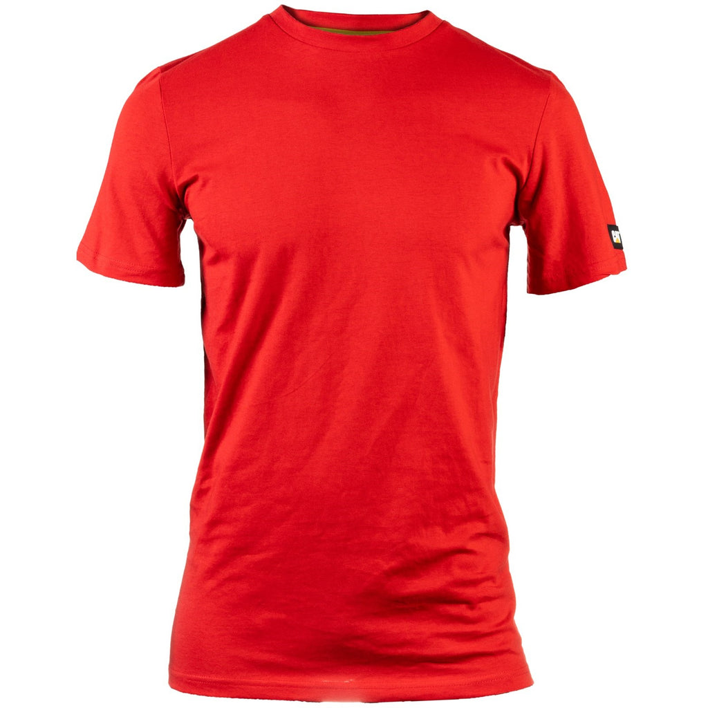 Caterpillar Essentials Kort-Sleeve T-shirts Heren Rood Belgie | FESYI-3184