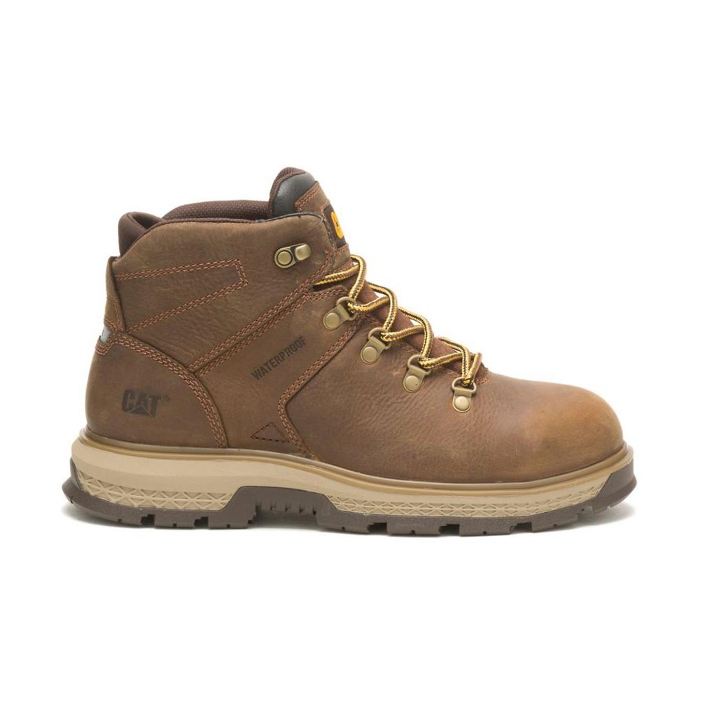 Caterpillar Exposition Hiker Waterdichte Alloy Neus Werklaarzen Heren Bruin Belgie | CKLRS-5321