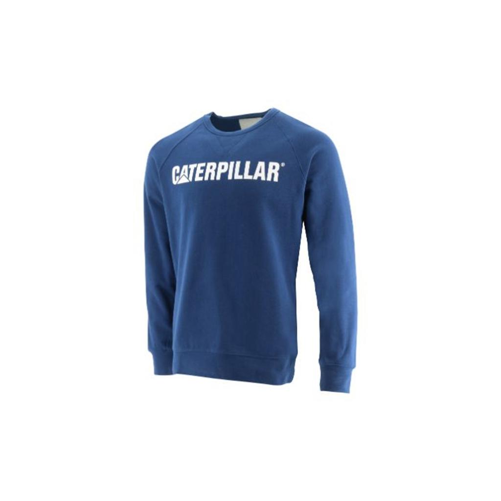 Caterpillar Foundation Crewneck Sweatshirt Sweatshirts Heren Blauw Belgie | JSQHU-1376