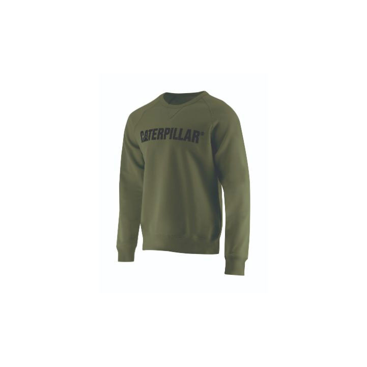 Caterpillar Foundation Crewneck Sweatshirts Heren Groen Belgie | TADZM-4971