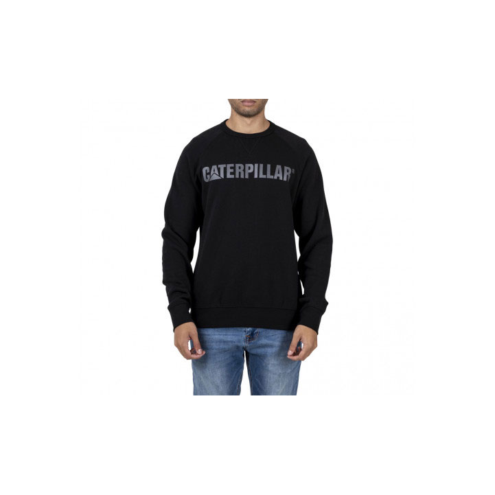 Caterpillar Foundation Crewneck Sweatshirts Heren Zwart Belgie | XTMDB-2176