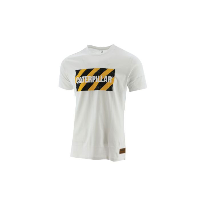 Caterpillar Foundation Ww Site T-shirts Heren Wit Belgie | HODES-8794