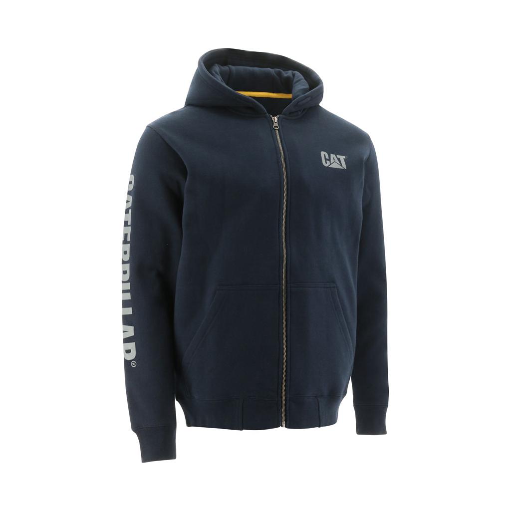 Caterpillar Full Zip Met Capuchon Sweatshirts Heren Donkerblauw Belgie | IYFGC-7592