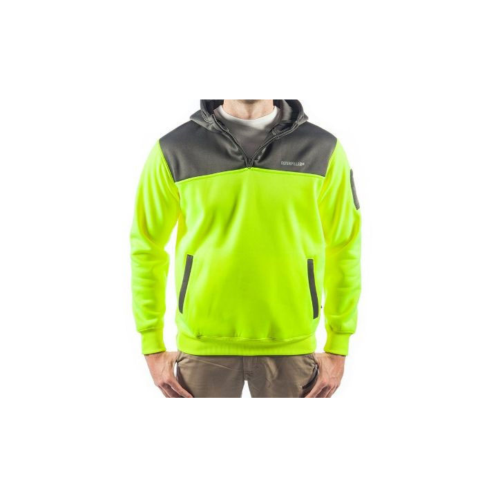 Caterpillar Hi Vis Hoodie Sweatshirts Heren Geel Donker Belgie | JXHUG-0628