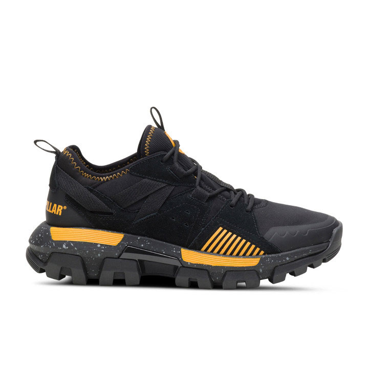 Caterpillar Raider Sport Sneakers Heren Zwart Geel Belgie | MKIZW-6385