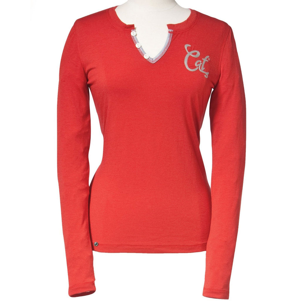 Caterpillar Signature Red T-shirts Dames Rood Belgie | BGUXJ-3675