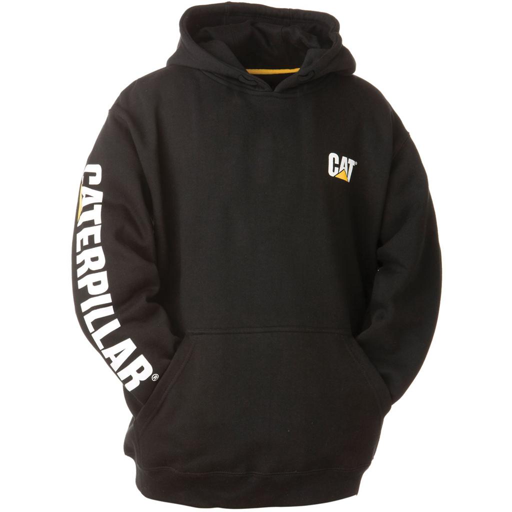 Caterpillar Trademark Banner Sweatshirts Heren Zwart Belgie | MJDBN-4165