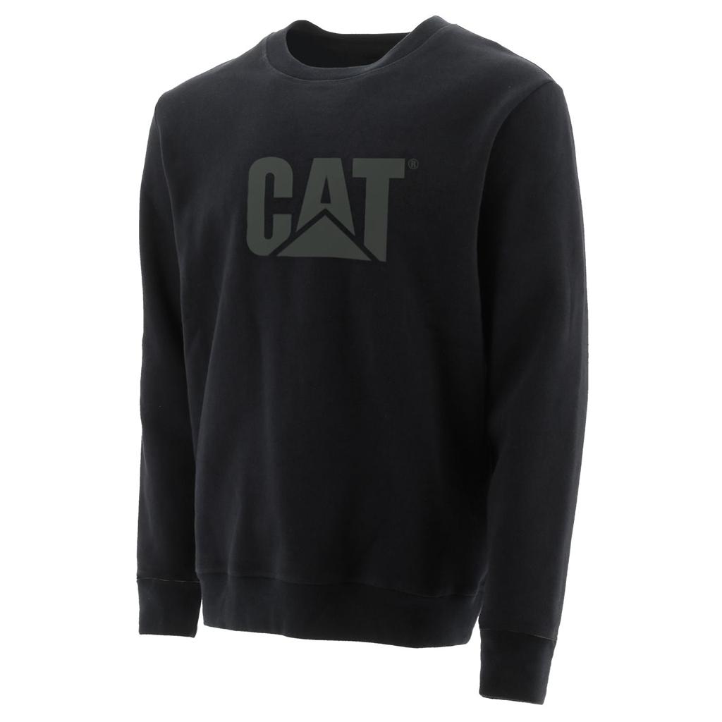 Caterpillar Trademark Logo Crewneck Sweatshirts Heren Zwart Belgie | DPXCZ-9046