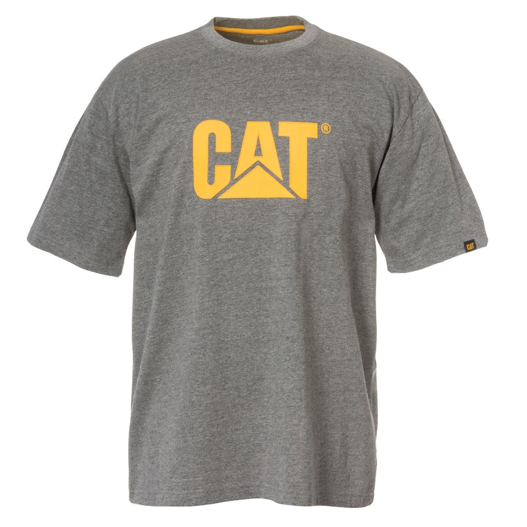 Caterpillar Trademark Logo Heather T-shirts Heren Donkergrijs Belgie | KRNTJ-9085