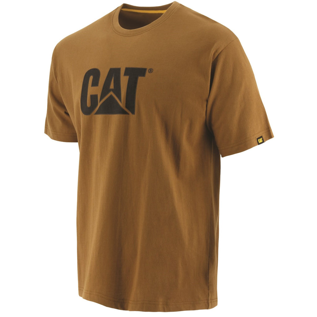 Caterpillar Trademark Logo T-shirts Heren Bruin Belgie | IPXMJ-2173