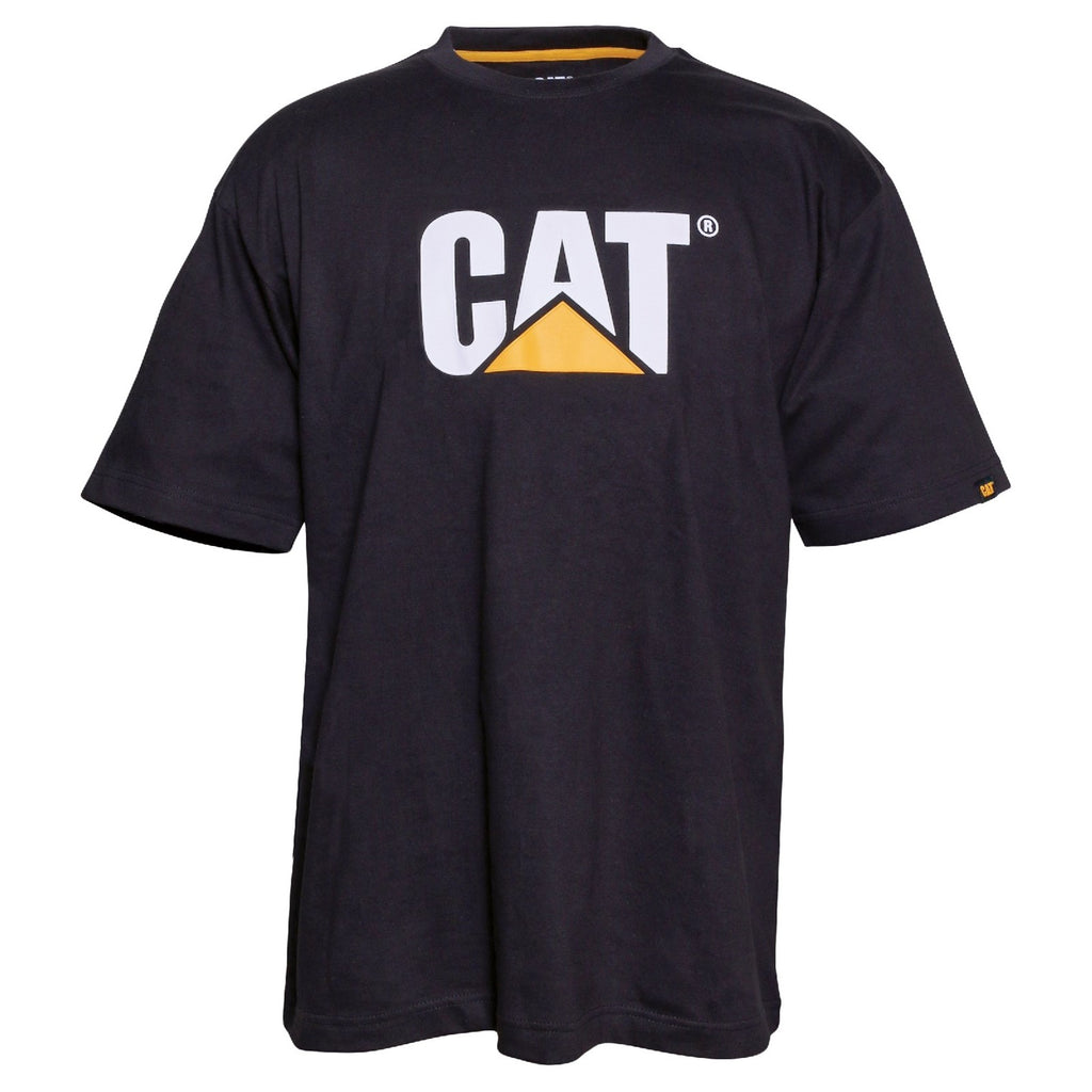 Caterpillar Trademark Logo T-shirts Heren Zwart Belgie | LKGBY-5132