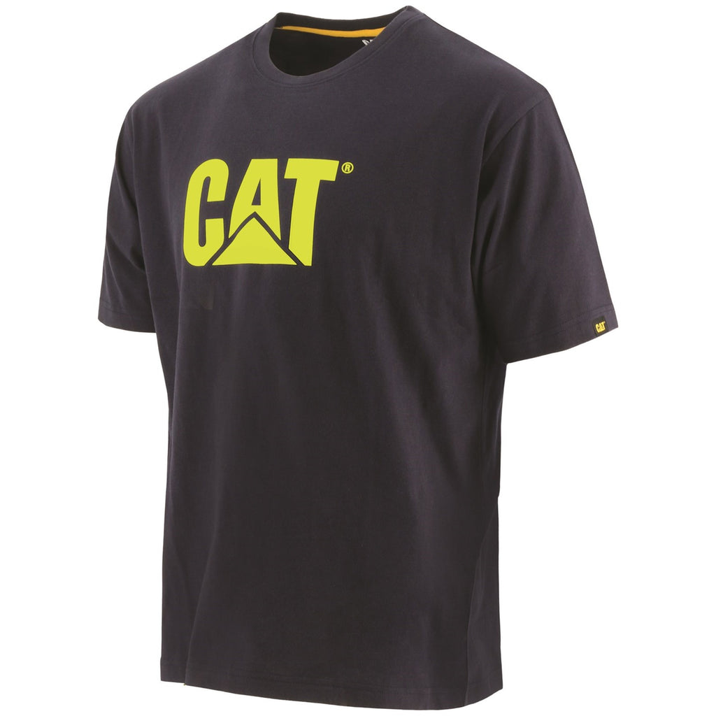 Caterpillar Trademark Logo T-shirts Heren Donkerblauw Belgie | SEBOD-7194