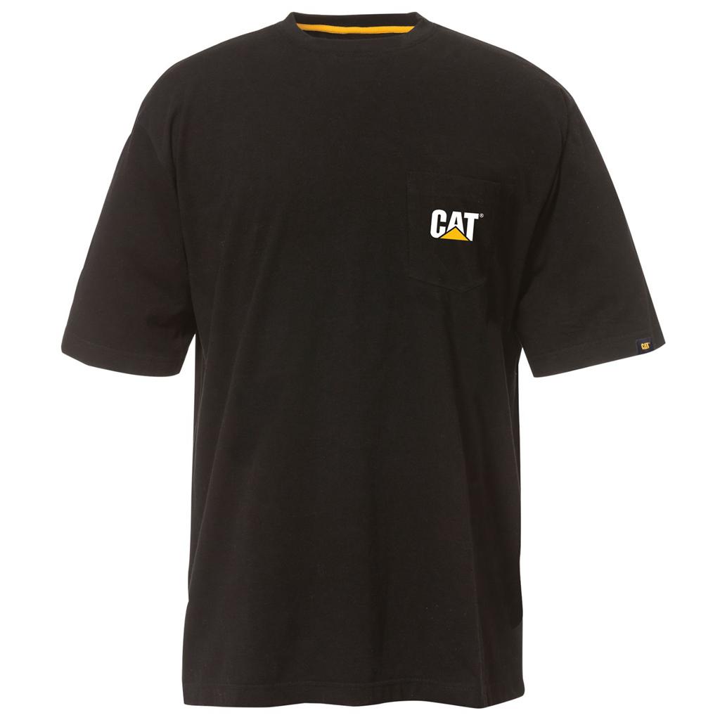 Caterpillar Trademark Pocket T-Shirts Heren Zwart Belgie | VMFAY-1745