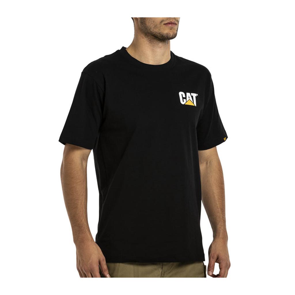 Caterpillar Trademark T-Shirts Heren Zwart Belgie | YMXWO-7826