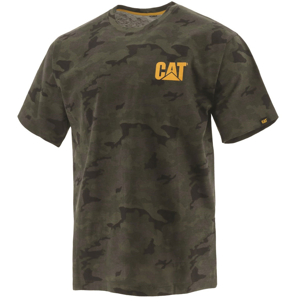 Caterpillar Trademark T-shirts Heren Camo Belgie | UQSOV-7928