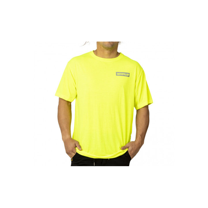 Caterpillar Triton Block Kort Sleeve T-shirts Heren Geel Belgie | PBEOS-8701