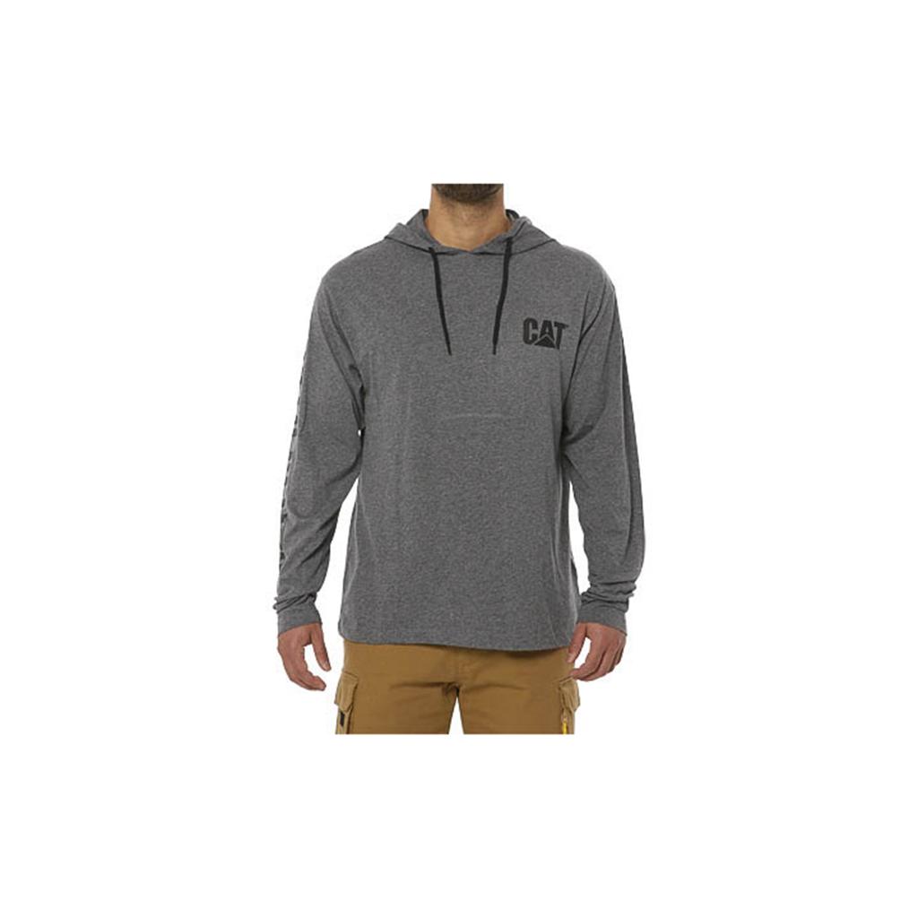 Caterpillar Upf Met Capuchon Banner L/S Sweatshirts Heren Donkergrijs Belgie | FZUXD-6750