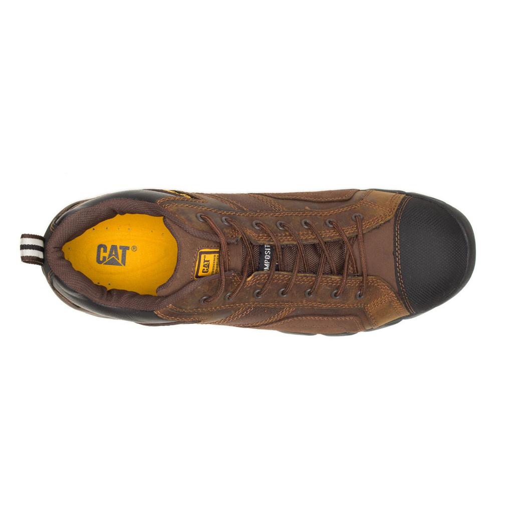 Caterpillar Argon Composite Neus Sneakers Heren Donkerbruin  Belgie |  ADFUZ-3047