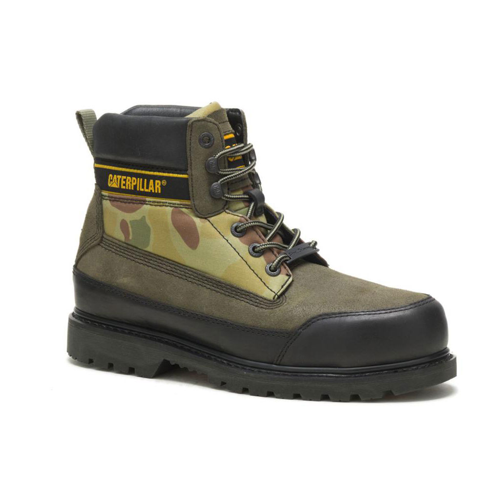 Caterpillar Cat Footwear X Nigel Cabourn Utah Vrijetijdslaarzen Dames Groen Zwart  Belgie |  TDBOQ-2369