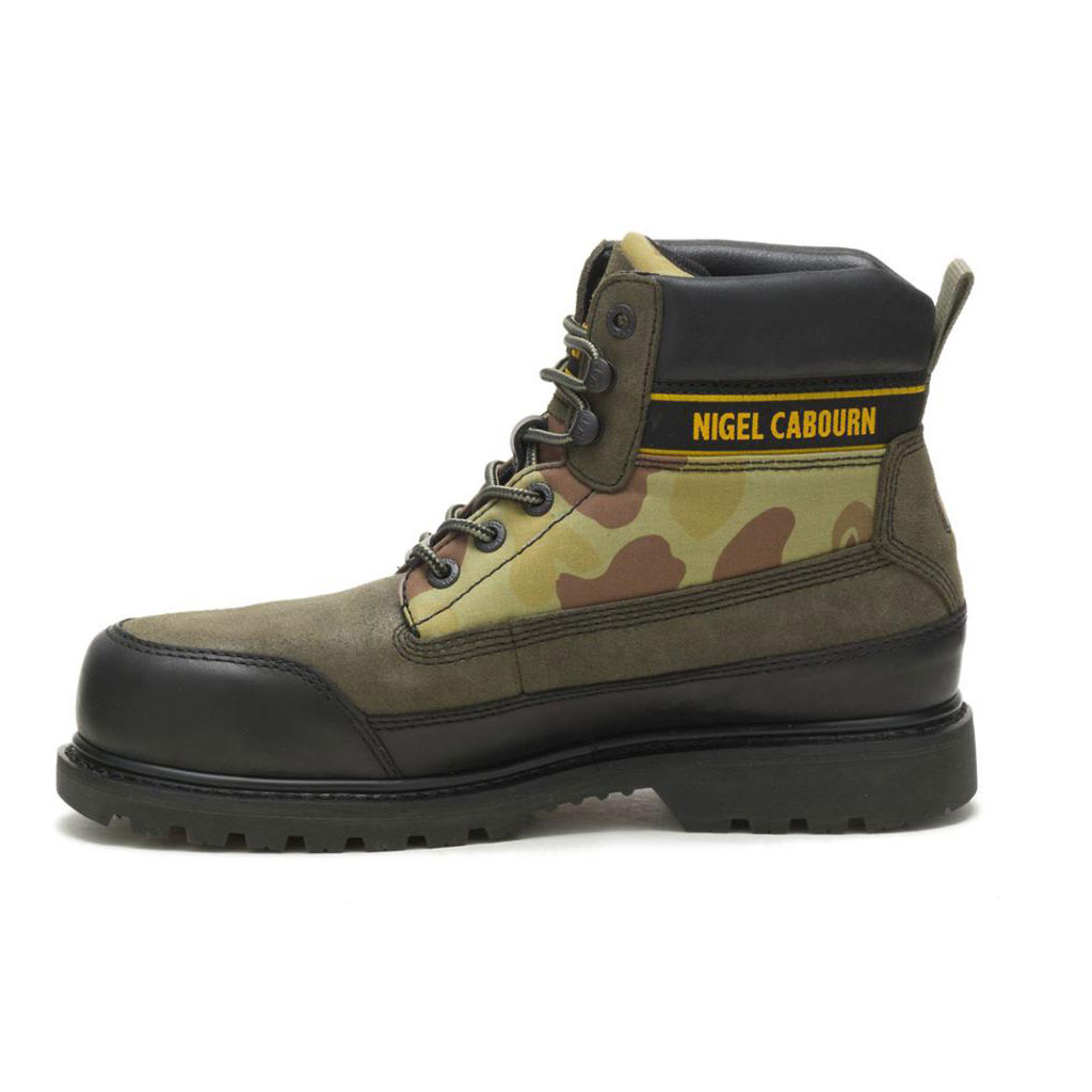 Caterpillar Cat Footwear X Nigel Cabourn Utah Vrijetijdslaarzen Dames Groen Zwart  Belgie |  TDBOQ-2369