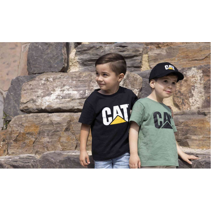 Caterpillar Cat Trademark T-shirts Kinderen Donkergroen  Belgie |  BAZIX-3795