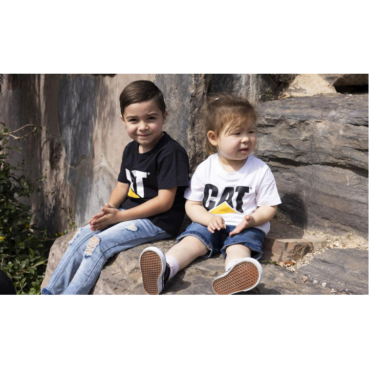 Caterpillar Cat Trademark T-shirts Kinderen Wit  Belgie |  PEWAN-1932