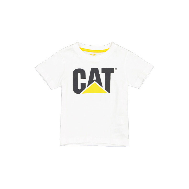 Caterpillar Cat Trademark T-shirts Kinderen Wit  Belgie |  PEWAN-1932