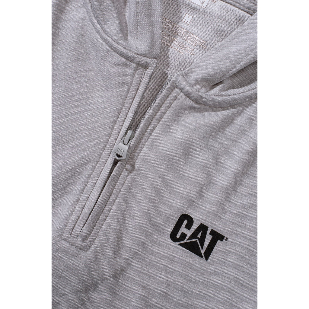 Caterpillar Coolmax Quarter Zip Hoodie Heather Sweatshirts Heren Grijs  Belgie |  LHURZ-6097