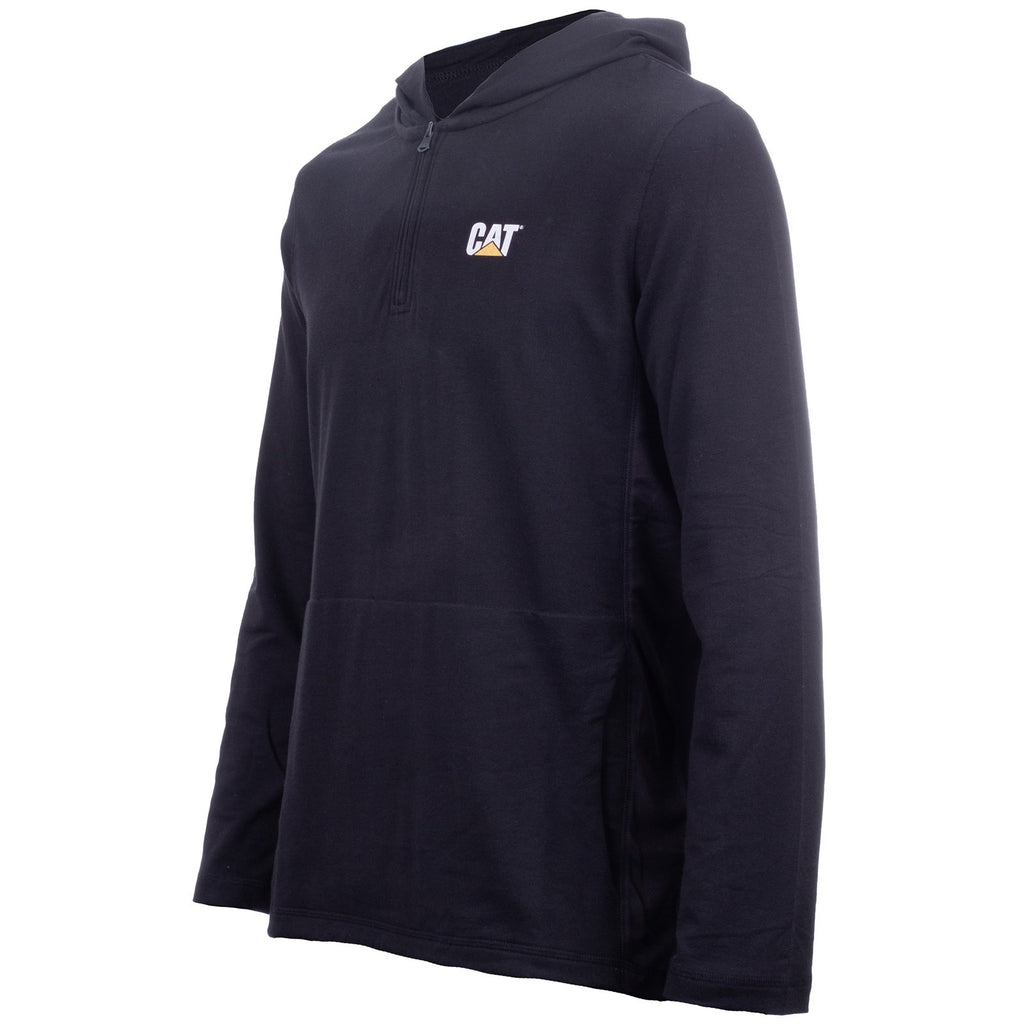 Caterpillar Coolmax Quarter Zip Hoodie Sweatshirts Heren Zwart  Belgie |  JHRAI-5460