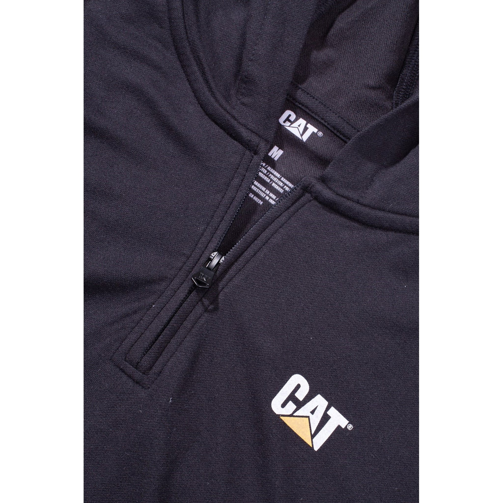 Caterpillar Coolmax Quarter Zip Hoodie Sweatshirts Heren Zwart  Belgie |  JHRAI-5460