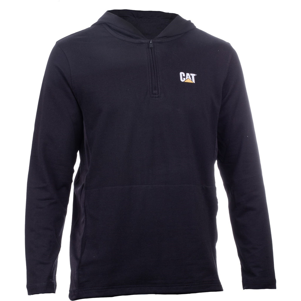 Caterpillar Coolmax Quarter Zip Hoodie Sweatshirts Heren Zwart  Belgie |  JHRAI-5460