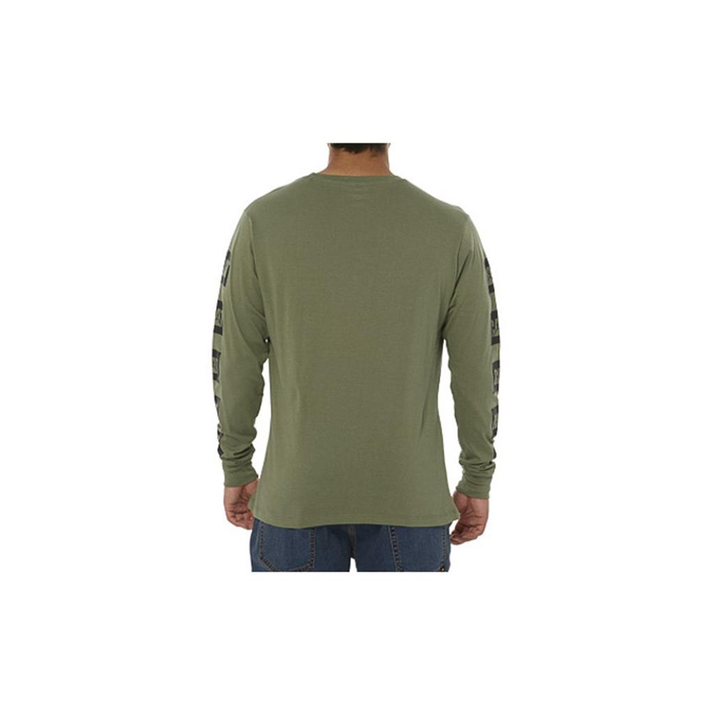 Caterpillar Earth L/S Grafische T-Shirts Heren Groen  Belgie |  XNRQP-7695