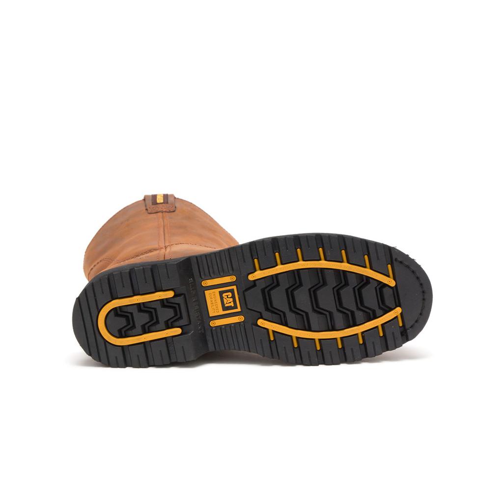 Caterpillar Edgework Steel Neus Slip On Heren Bruin  Belgie |  RGXNW-2940