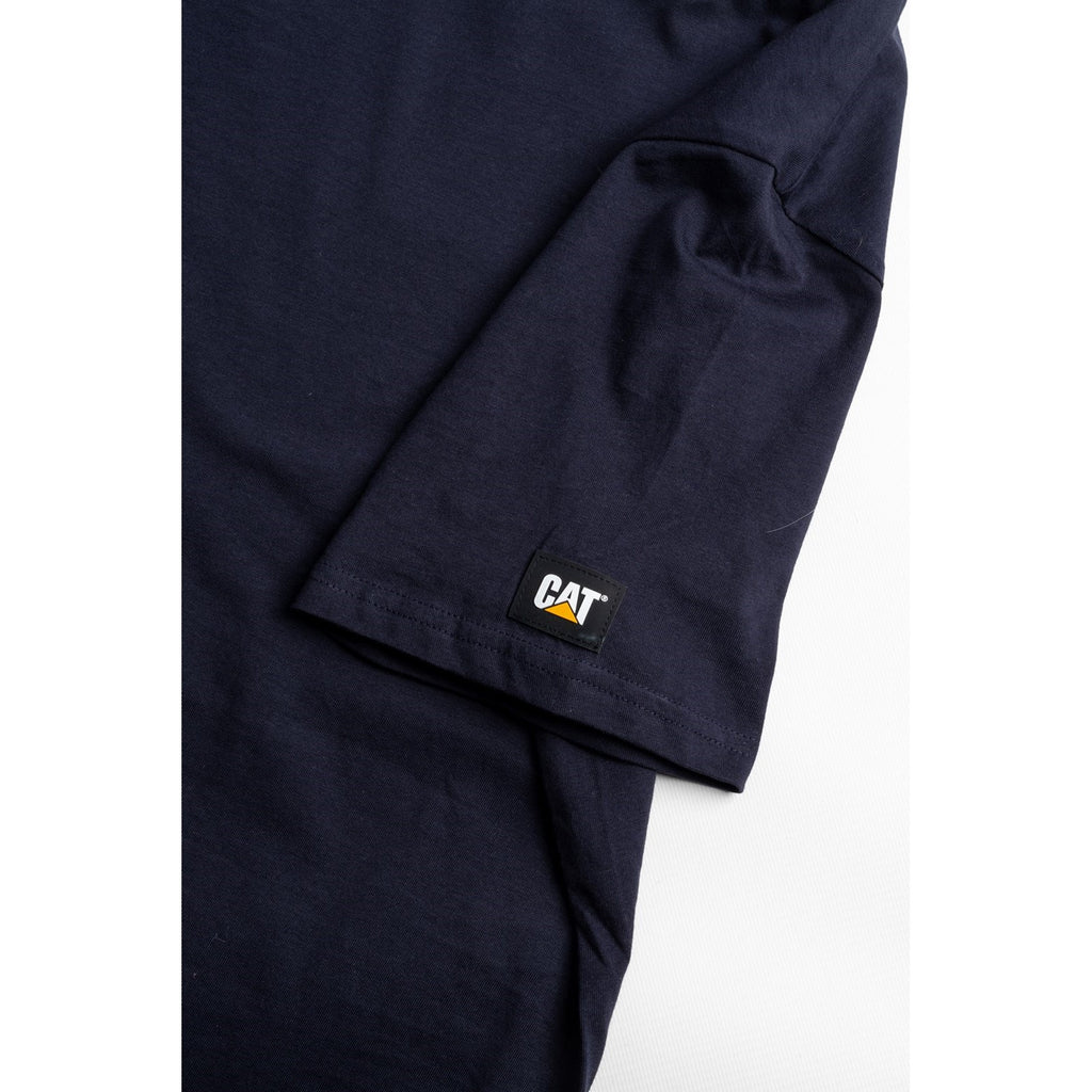 Caterpillar Essentials Kort-Sleeve T-shirts Heren Donkerblauw  Belgie |  AUEZC-8013