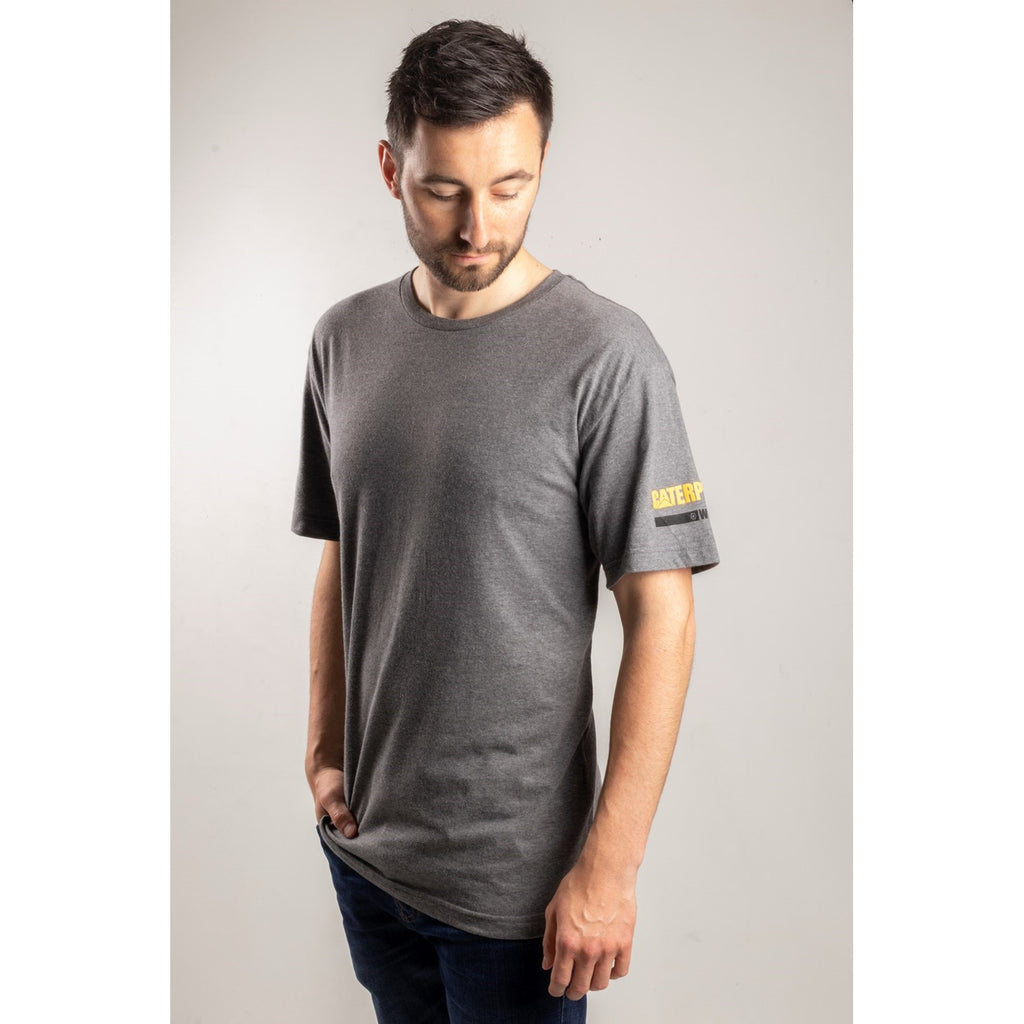 Caterpillar Essentials S/S T-shirts Heren Donkergrijs  Belgie |  SQOLA-2741