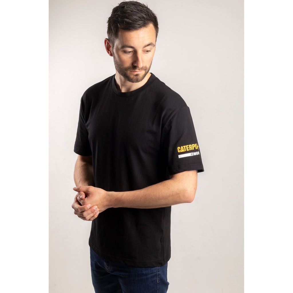 Caterpillar Essentials S/S T-shirts Heren Zwart  Belgie |  VWGQT-9783