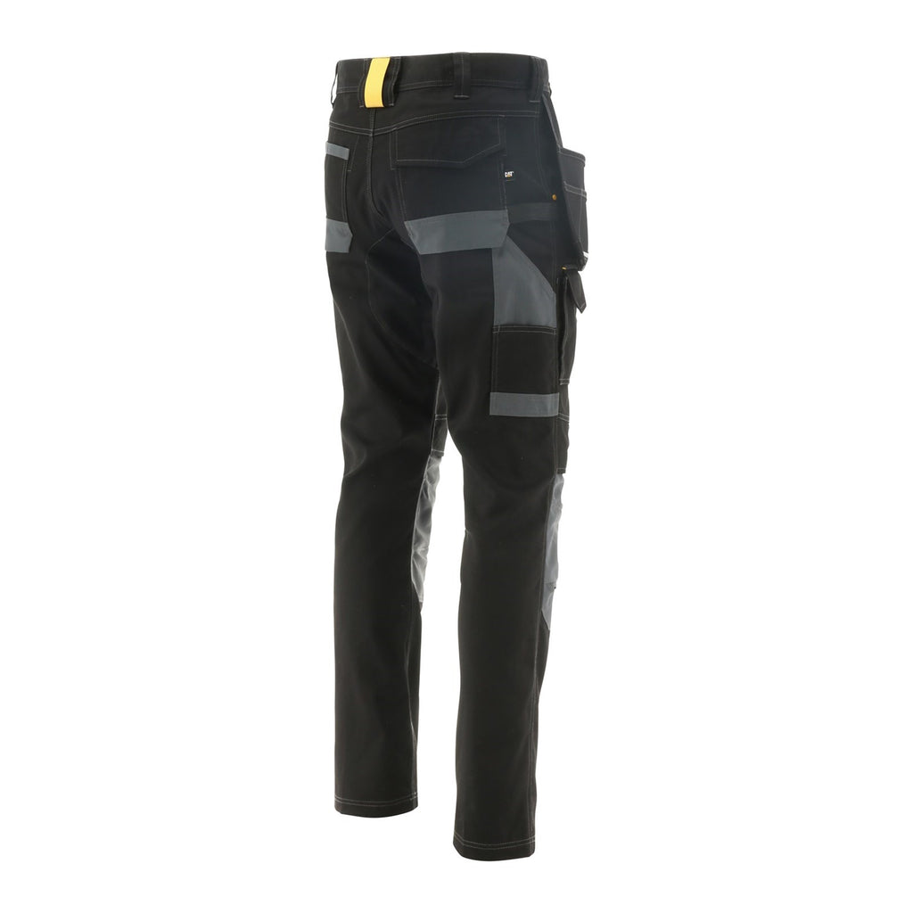 Caterpillar Essentials Stretch Knee Pocket Broek Heren Black-Dark Shadow  Belgie |  WAPES-7491