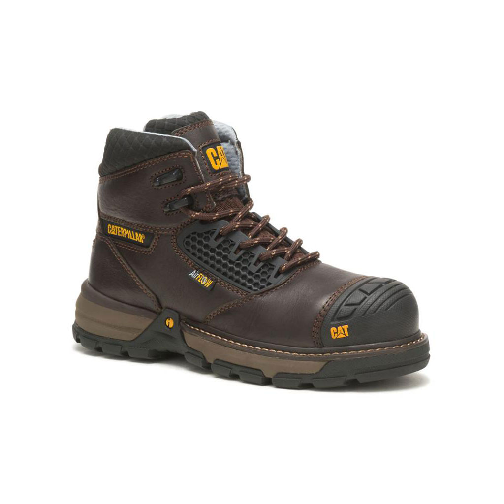 Caterpillar Excavator Superlite Cool Carbon Composite Werkschoenen Dames Donkerbruin  Belgie |  KIUNM-0816