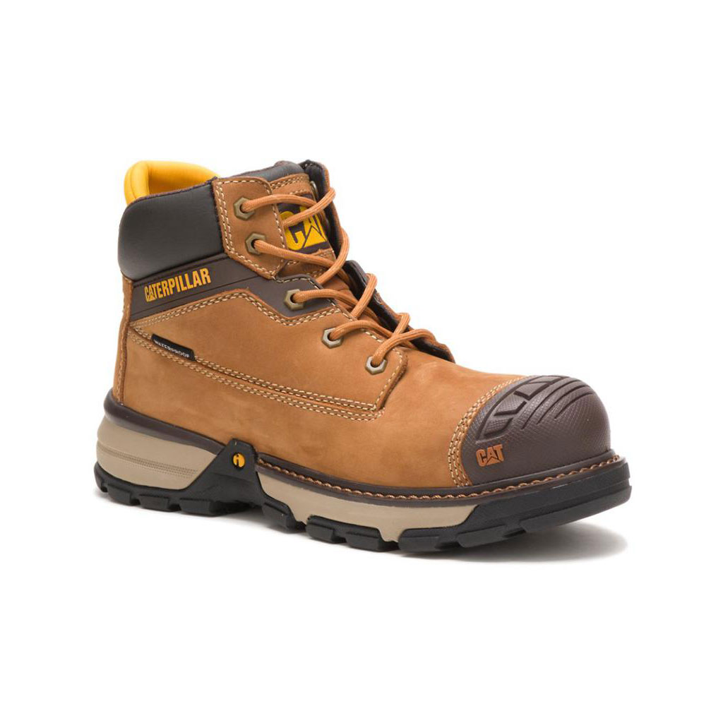 Caterpillar Excavator Superlite Waterdichte Carbon Composite Neus Slip Resistant Footwear Dames Bruin  Belgie |  GINEK-6491