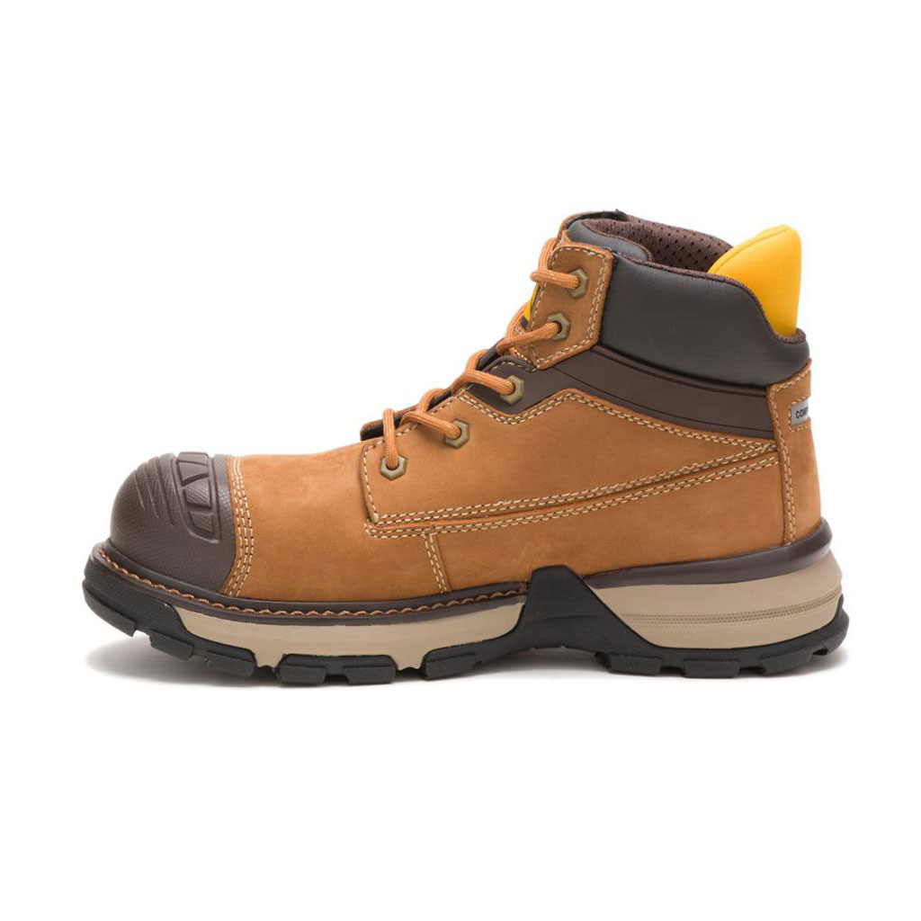 Caterpillar Excavator Superlite Waterdichte Carbon Composite Neus Slip Resistant Footwear Dames Bruin  Belgie |  GINEK-6491