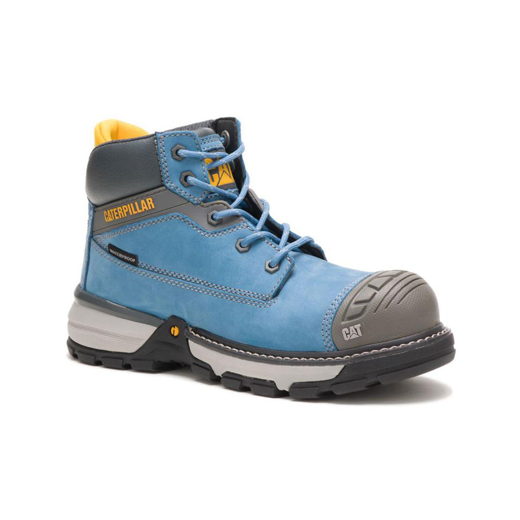 Caterpillar Excavator Superlite Waterdichte Carbon Composite Werkschoenen Dames Blauw  Belgie |  JDNMH-6123