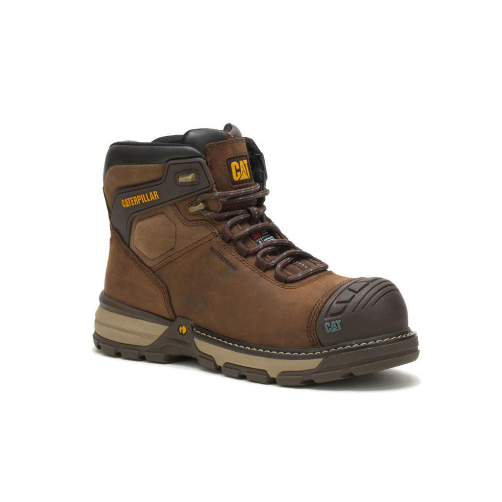 Caterpillar Excavator Superlite Waterdichte Thinsulate™ Carbon Composite Neus Slip Resistant Footwear Dames Donkerbruin  Belgie |  OLJSV-7561