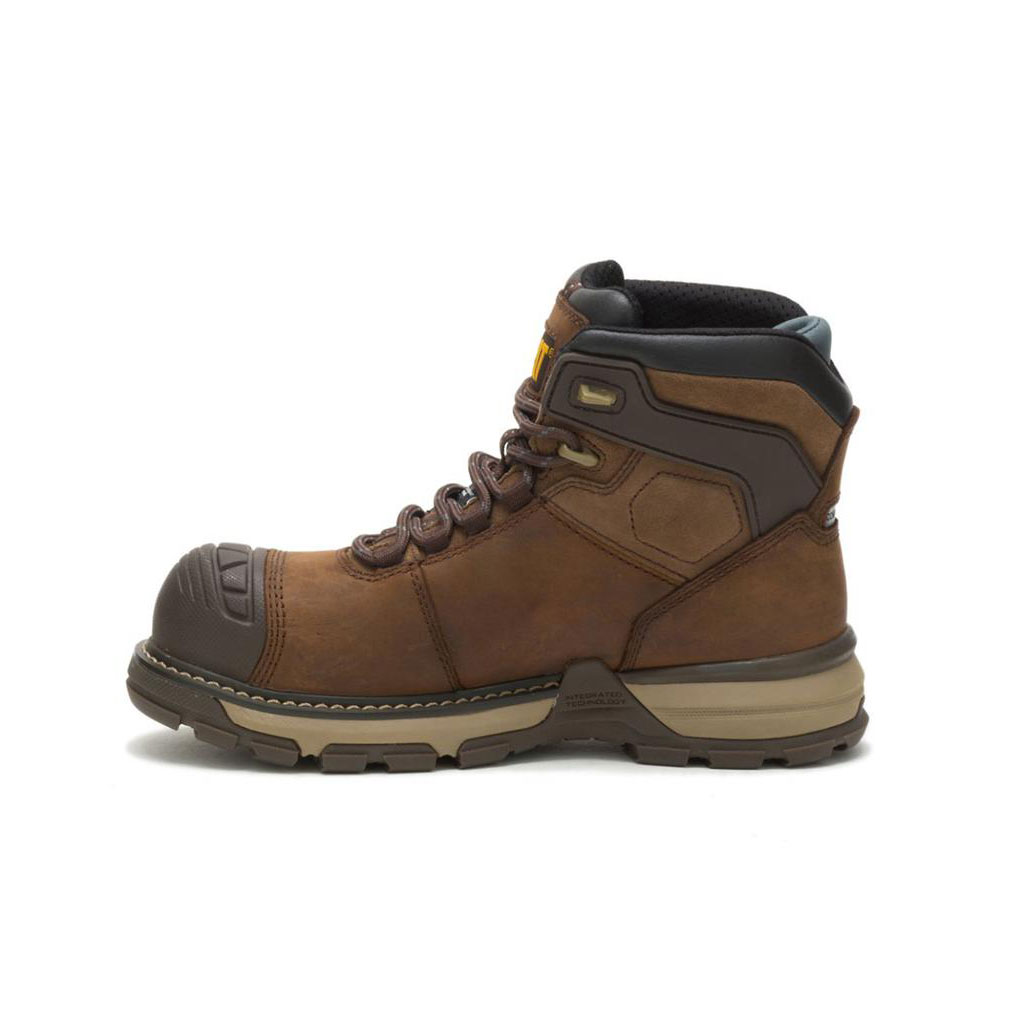 Caterpillar Excavator Superlite Waterdichte Thinsulate™ Carbon Composite Neus Slip Resistant Footwear Dames Donkerbruin  Belgie |  OLJSV-7561