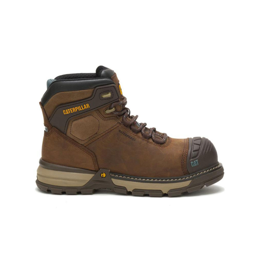 Caterpillar Excavator Superlite Waterdichte Thinsulate™ Carbon Composite Neus Slip Resistant Footwear Dames Donkerbruin  Belgie |  OLJSV-7561